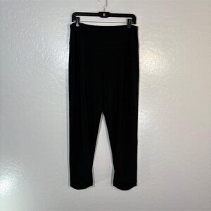Sympli Pants Womens 12 Black Pull On Ankle Slim Leg Stretch Polyester